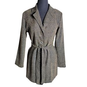 Cool Collection textured button up trench coat size medium